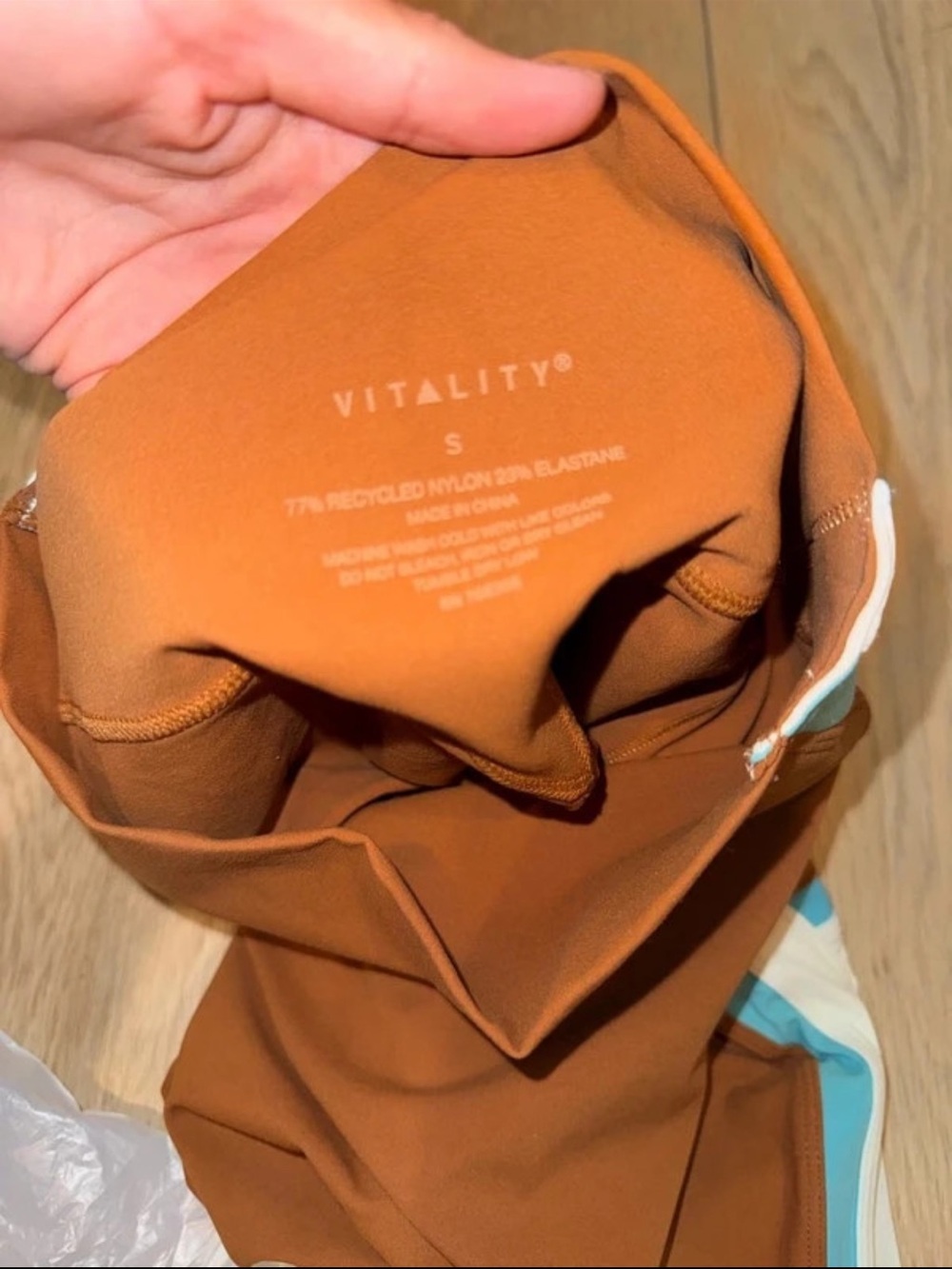 Vitality cloud II toffee contrast Women's Brown Athletic set with Aqua Trim - Picture 8 of 8
